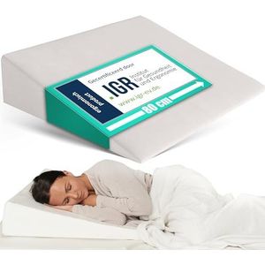 DYNMC you Wigkussen voor bed en bank, ergonomisch steunkussen voor slaap- en rugondersteuning, bedwig 80 cm, voor hoofdeinde, benen of zitten, comfortkussen voor volwassenen (Wit, 80 cm)