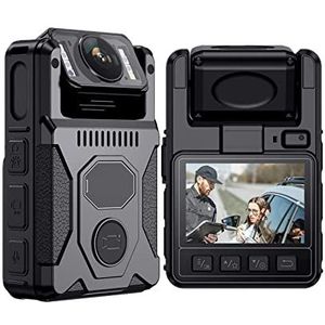 Lichaamscamera M7 128 GB GPS Op het lichaam gedragen camera 180 ° draaibare lens Mini-camera met LED-scherm 4000 mAh Opname Body Camera Bike Cam voor beveiliging, werkgegevens