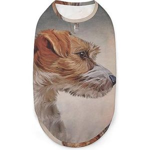 Jack Russell Terrier Huisdieren Shirt Vest Leuke Hond Tank Top Zacht Mouwloos T-shirt voor Puppy Kitty Katten M