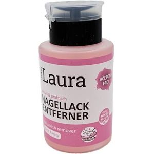 ream Laura Nagellakremover met pompkop, acetonvrij voor zachte en betrouwbare verwijdering van nagellak, bijzonder geschikt voor broze nagels, 200 ml, fles zonder