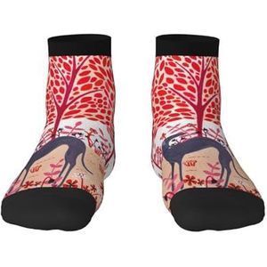 BeNtli Crew-sokken, compressiesokken, vrijetijdssport, 30 cm lang, voor unisex, herfst windhond schilderen, zie afbeelding, eenheidsmaat, zie afbeelding, One size
