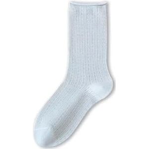 YIJIANUO Sokken Voor Vrouwen Dunne Zomer Nieuwe Snoep Kleur Hollow Out Losse Sokken Vrouwen Casual Basic Zoete Meisjes Mode Lange Sokken Comfort, Hemelsblauw, 71 EU