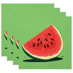 Placemats Set van 1, tafelplacemats voor thuis vakantiefeest, fruittextuur watermeloen