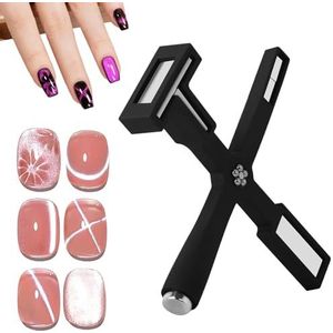 Nagelmagneetset,verbeterde 5-in-1 multifunctionele Cat Eye-magneetpennen met siliconen beschermhoes, Cat Eye Gel nagellakmagneet, sterke zuigkracht Cat Eye-magneetgereedschap voor Cat Eye-nagellak