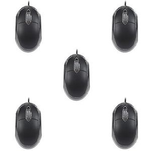Tityvirnix 5 set 1000 DPI USB Bedrade Mini ABS Optische Muis Office Desktop Optische Computer Laptop Anti-slip Muizen