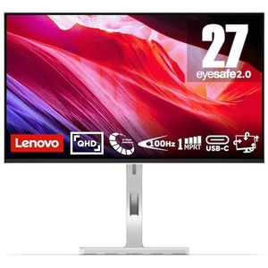 Lenovo - L27h-4A - QHD-Monitor - 27 inch - 2560 x 1440 Pixel - 100 Hz - IPS - 1 ms