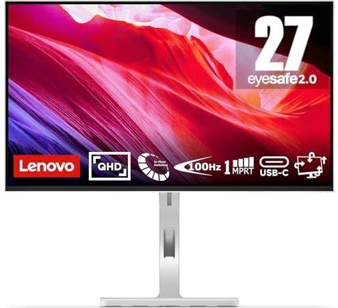 Lenovo - L27h-4A - QHD-Monitor - 27 inch - 2560 x 1440 Pixel - 100 Hz - IPS - 1 ms