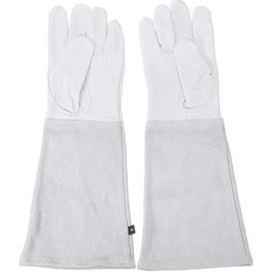 CYJAZNHH Leren tuinhandschoenen met lange mouwen for het snoeien van rozen en bijen. Heren en dames, veelkleurig, maat S-XL(White1,Medium)