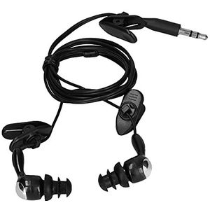 IPx8 Waterdichte Koptelefoon Om Te Zwemmen, 3,5 Mm Plug Onderwater Sport Koptelefoon, Bedrade in Ear Oordopjes Koptelefoon - Geluidsisolerend voor Zwemmen Hardlopen Surfen(zwart)
