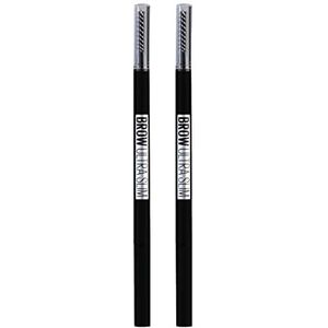 Maybelline New York Brow Ultra Slim Pencil voor de temperatuur wenkbrauwen met KAM en Ultrafina Color Tip 006 Black Brown - 2 Cosmetics