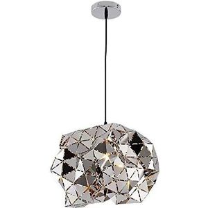 LHTCZZB Europese creatieve polyhedrale spiegel hanglamp rvs gepolijst chroom plafondlamp restaurant bar droplight kroonluchter verstelbare decoratie opknoping lamp E27 (Maat : 30×30cm)