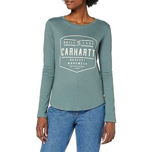 Carhartt Dames Lockhard Graphic Long-Sleeve T-shirt, Balsemgroen, M