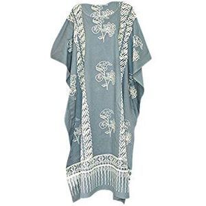 Cool - JAVA Print - Kaftan - Grijs - Katoen - Handgemaakt