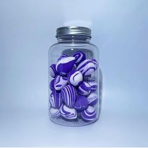 4~100 Stuks Mini Make-Ei Zachte Kleine Cosmetische Bladerdeeg Spons Droog Nat Gebruik Schoonheid Ei Facial Foundation crème Concealer Makeup Tools (Color : 40Pcs Purple A-white)