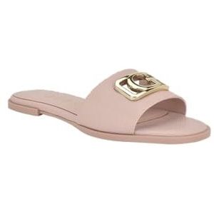 GUESS Adrinna platte sandaal voor dames, 7 M US Mannen, Lichtroze Saffiano 681, 35 EU