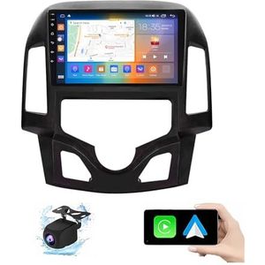 Android 13.0 2 Din Autoradio 10"" Touchscreen Auto Stereo Voor Hyundai i30 2007-2012 Met Draadloze Carplay Android Auto GPS Navigatie AHD Omgekeerd Beeld Stuurwielbediening(P1(1G+16G))