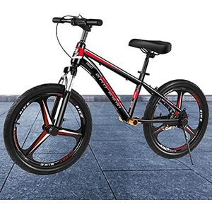 HWF Big Kids loopfiets 20 inch 18 inch 16 inch - stevig stalen frame, volwassen outdoor sport training fiets met rem en voetsteun, jongen meisje verjaardagscadeau (kleur: rood, maat: 45,7 cm)