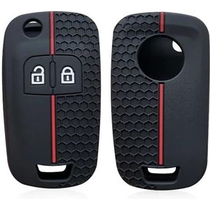 Sleutelbehuizing Sleutelhoes Autosleutel Hoesje Voor Opel Voor Insignia Voor Astra J Voor Zafira Corsa D Mokka Meriva Voor Aveo Prism Spark Trax Cruze Autosleutelhoesje(Black 1PC)