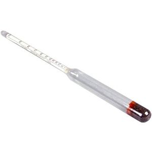 HHTEC Alcoholmeter 0-100 vol% (zonder thermometer) alcoholspindel areometer alcoholmeter hydrometer verzinkweegschaal, geschikt voor alle sterke drank of distillaten, onderdompelcilinder van hard