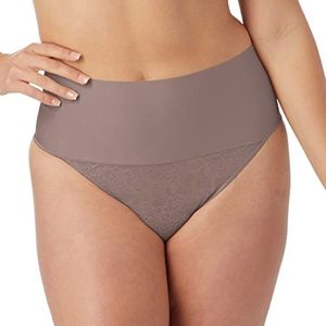 Maidenform Women's Tame Your Tummy Shaping Thong with Cool Comfort DM0049, Spicy Bronze Lace, Large