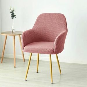 Polar Fleece hoge arm stoelhoes stretch x bureaustoel hoes elastische verwijderbare stoelbeschermerhoezen voor woonkamer-roze stoelhoes-1pc