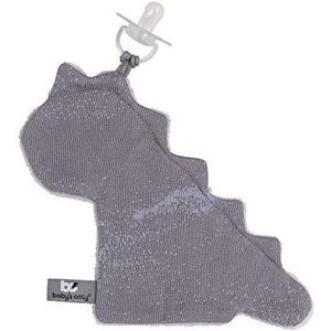 BO Baby's Only - Gebreid speendoekje - Speenknuffel dinosaurus Marble - Cool Grey/Lila