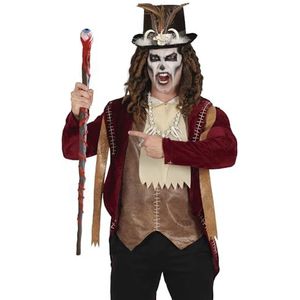 FIESTAS GUIRCA Wandelstok met afneembaar oog (90 cm), accessoires voor skelet en Halloween-kostuum, ideaal voor horrorfeestjes en feesten, bruin