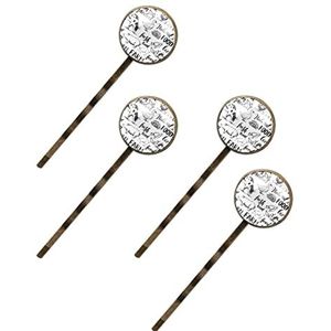 Boerderij Dieren Varken Koe Haan Eend 4 Stuks Vintage Haarspelden Vrouwen Barrette Bobby Pins Decoratieve Metalen Goudkleurige Haarspelden Haaraccessoires voor Vrouwen Meisjes