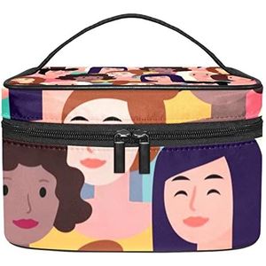 Make-up Organizer Bag, Travel Makeup Bag Organizer Case Draagbare Cosmetische Tas voor Vrouwen en Meisjes Toiletries Roze, Meerkleurig, 22.5x15x13.8cm/8.9x5.9x5.4in