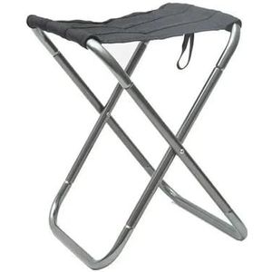Opvouwbare campingkruk buiten campingstoel gouden aluminiumlegering klapstoel met tas kruk stoel vissen camping (kleur: grijs)