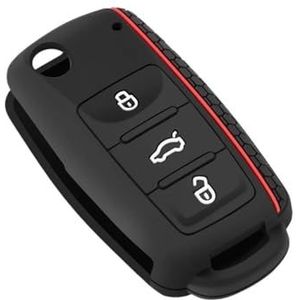Autosleutel beschermhoes Voor Polo Voor Golf Voor Passat Voor Met Afstandsbediening Voor Kever Voor Caddy T5 Up Eos Voor Octavia Voor Seat Leon Altea Sleutel Shell(Red)