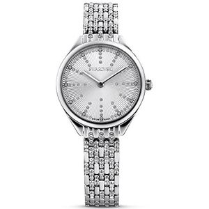 Swarovski Attract horloge, Swiss Made, Metalen armband, Wit, Roestvrij staal
