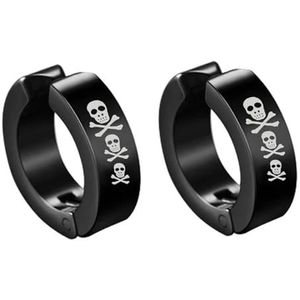 2pc eenvoudig geen piercing oorbellen titanium staal clip-on nep oorbel ronde oorclip voor vrouwen mannen punk feest mode sexy sieraden