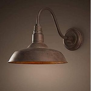 Outdoor waterdichte lamp Retro zwanenhals muur hangende lamp schuur loft industriële roest retro Amerikaanse lamp lamp gang gangpad bar gateway deur buitenlamp,retro rust,Baifantastic