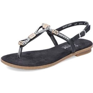 Rieker sandalen voor dames 64271, grootte:38, kleur:Zwart