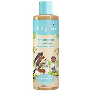 Childs Farm | Kids Shampoo 500ml | Aardbei & Biologische Mint | Alle haartypes | Ontwart & Voedt | Geschikt voor droge, gevoelige & eczeemgevoelige huid & hoofdhuid