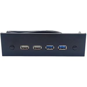Gissroys USB C Voorpaneel 2 Poorten USB + 2 Poort USB 2.019 Pin Connector Voor 5.25"" CD-ROM Bay Desktop