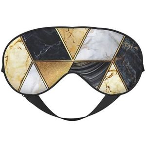 Geometrisch marmer 1 afdrukken all-Occasion Sleep Eye Mask met dubbele zijden verstelbare riem perfect voor diensten en reizen