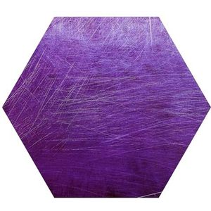 DEQORI Hexagon Wandbehang, zelfklevend 150 x 130 cm, motief violet kras-reliëf, textielcanvas, verwijderbaar, decoratief en vormvast, voor woonkamer, kantoor, hal of kinderkamer