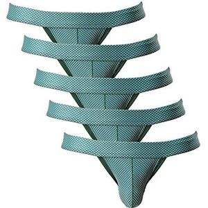 Summer Code Set herenslips, comfortabel ademend mesh ondergoed, multicolor., 5-pack Groen, XL
