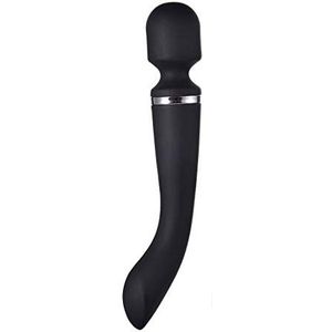 YABAISHI Double Head Stick Vrouw Vibrator Penis Pump Masturbatie Electric vibrerende massage Dildo Vibrator (Color : Black)