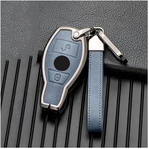 Sleutelbehuizing Voor C Klasse W205 E Klasse W212 ABS GLC GLA GLK Auto-accessoires Legering + Leer Auto Afstandsbediening Sleutel Shell Key Case Cover Autosleutelhoesje(5)
