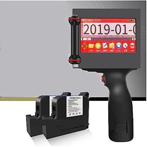 Handheld inkjetprinter, Draagbare handheld inkjetprinter 5 cm afdrukhoogte Batchcode Serienummer Markering Slimme inkjetprinter