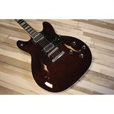 Hagstrom Justin York Super Viking Transparent Brown - Semi-akoestische gitaar