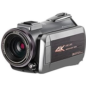 Videocamera Vlogcamera Recorder Videocamera 4K for Blogger-filmen 64X digitale zoom Nachtzicht Professionele thuiscamcorder(Standard)