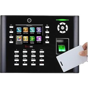 Inklokken in Machine, ILock680/660 Biometrische vingerafdrukherkenning Tijdregistratie- en toegangscontrolemachine Optionele RFID-kaartlezer Prikklok Kantoorponsklok(Color:IClock680-IC)
