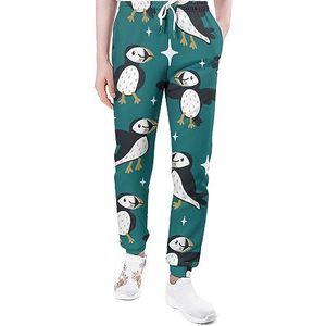 Puffins With Stars Joggingbroek voor Mannen Yoga Atletische Jogger Joggingbroek Trendy Lounge Jersey Broek L