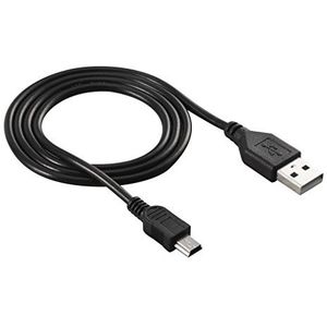Vervangende IFC-400PCU USB2.0 5-pins mini-USB-kabel gegevensoverdrachtkabel voor Canon PowerShot/Rebel/EOS/DSLR-camera's en camcorders (zwart/1,2 m)
