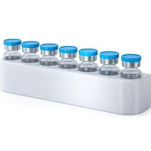 Bacteriostatische waterflaconhouder – 10ml/2ml koelkast opbergkoffer met 5/7 sleuven, zware insuline- & peptideflacon beschermer, wandmontage, wit (3ml flesje).