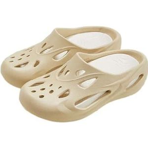 EKsma Tuinschoenen voor heren, lichtgewicht outdoor strandslippers, herstelsandalen met verwijderbare dikke inlegzolen, Oranje, 39.5 EU